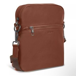 CHAMPS 'Onyx Collection" - Leather Cross-body Bag Men's Brown Leather new w tags